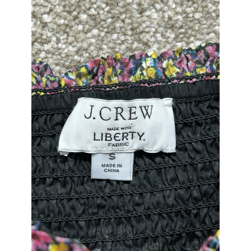 J. Crew Small Organic Cotton Daydream Midi Dress Liberty Fabric Floral Busy Izzy - Picture 7 of 9